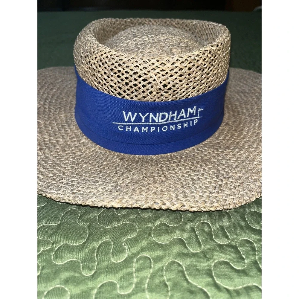 Wyndham Championship Straw Hat Size M/l Blue Band , Golf ,‎ Outdoors
